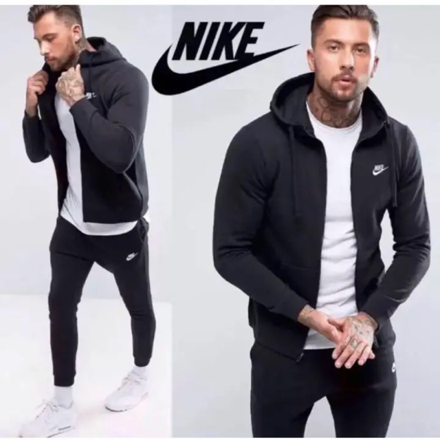 ☆NIKE ナイキ セットアップ上下 ブラック size M☆ - パーカー