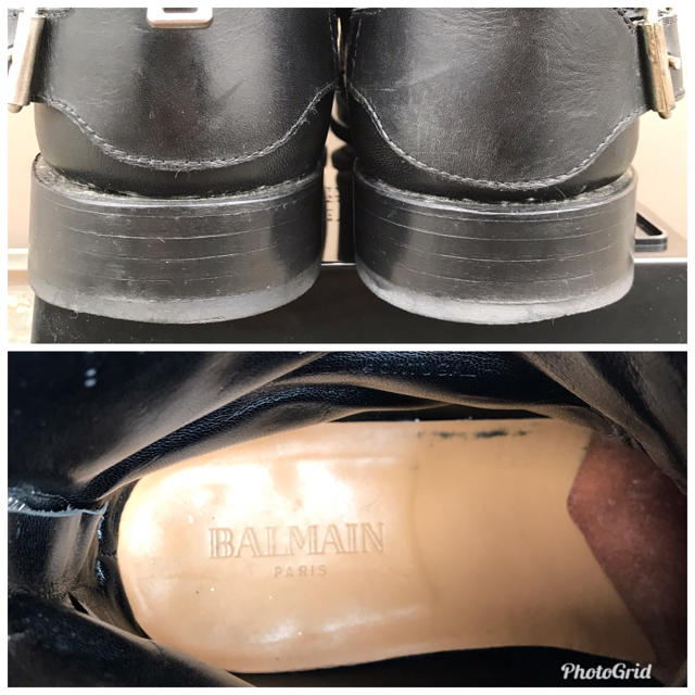 BALMAIN ストラップジップブーツ