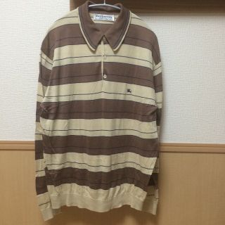 バーバリー(BURBERRY)の90s英国製 バーバリー ビッグサイズ バーバリー 長袖ポロシャツ(シャツ)