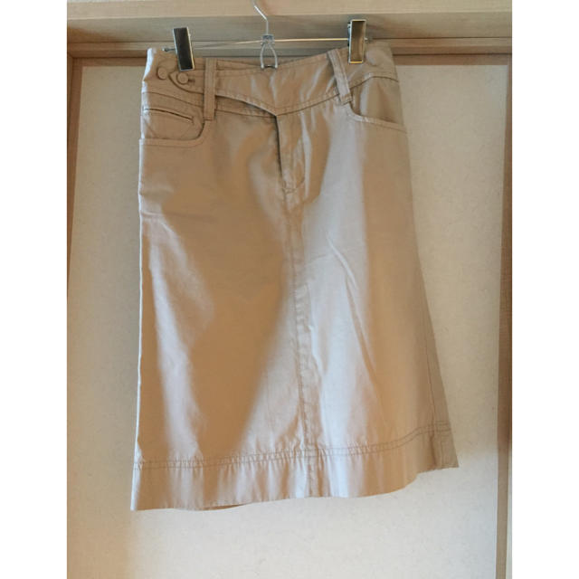 MACPHEE(マカフィー)のタイトスカート マカフィートゥモローランド ベージュ 日本製 レディースのスカート(ひざ丈スカート)の商品写真