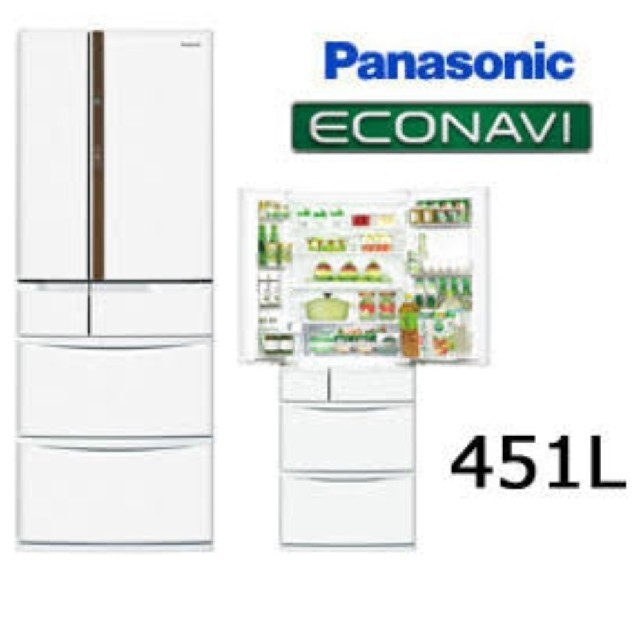 Panasonic(パナソニック)の送料込みに値下げ　panasonic 冷蔵庫 nr-fvf452-w スマホ/家電/カメラの生活家電(冷蔵庫)の商品写真