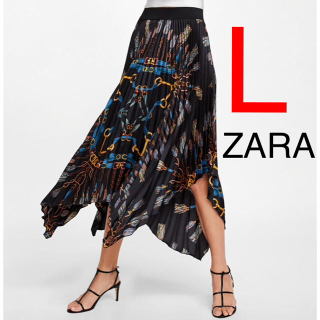 ZARA(ザラ)のZARA アシンメトリースカート Lサイズ レディースのスカート(ひざ丈スカート)の商品写真