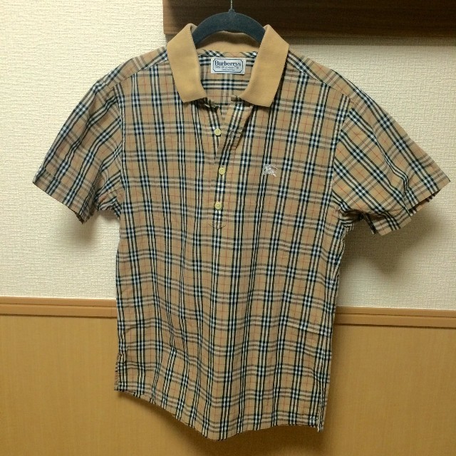 レア90s バーバリー チェックシャツ ノバチェック 半袖シャツ ポロシャツ - 1