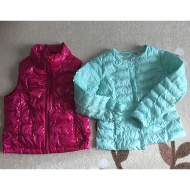 UNIQLO(ユニクロ)のユニクロダウンセット キッズ/ベビー/マタニティのキッズ服女の子用(90cm~)(ジャケット/上着)の商品写真