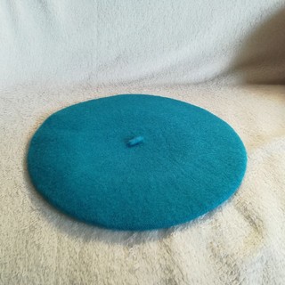 ベレー帽　エメラルドブルー(ハンチング/ベレー帽)