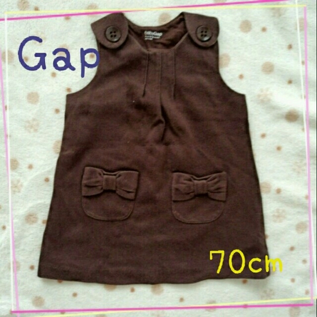 babyGAP(ベビーギャップ)のbabyGap☆ジャンスカ茶70cm キッズ/ベビー/マタニティのベビー服(~85cm)(スカート)の商品写真