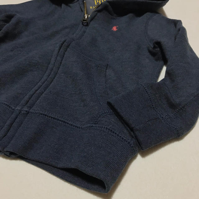 POLO RALPH LAUREN(ポロラルフローレン)の人気色ヘザーネイビー♡新品✨ジップアップ パーカー 5/115 キッズ/ベビー/マタニティのキッズ服女の子用(90cm~)(ジャケット/上着)の商品写真