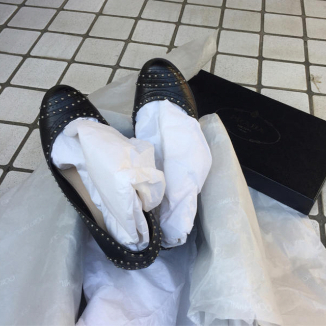 PRADA スタッズ パンプス 37.5 bioval-oi.com