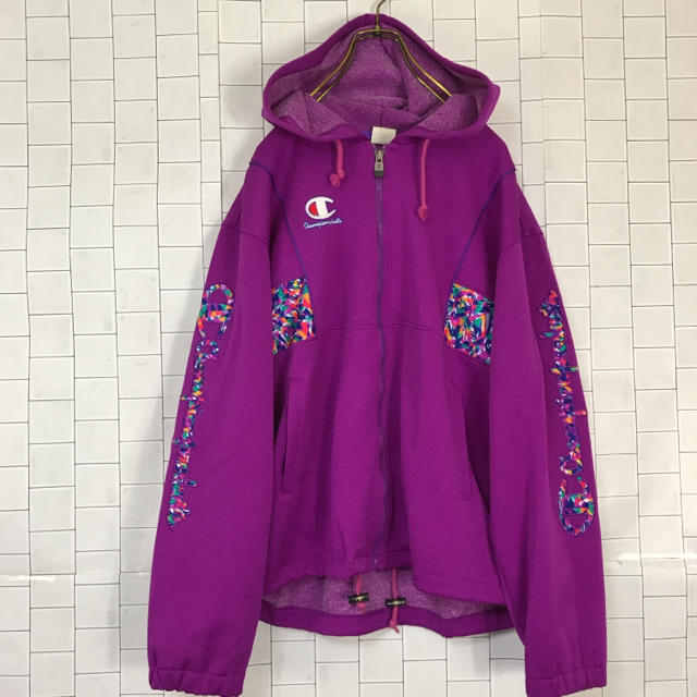 Champion(チャンピオン)の90s チャンピオン プロダクツ  ジャージ パーカー デカロゴ  派手 激レア メンズのトップス(ジャージ)の商品写真