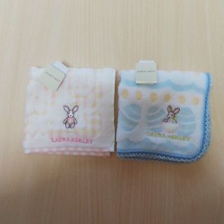 ローラアシュレイ(LAURA ASHLEY)のローラアシュレイ タオルハンカチ 2枚 新品 ⑤(ハンカチ)