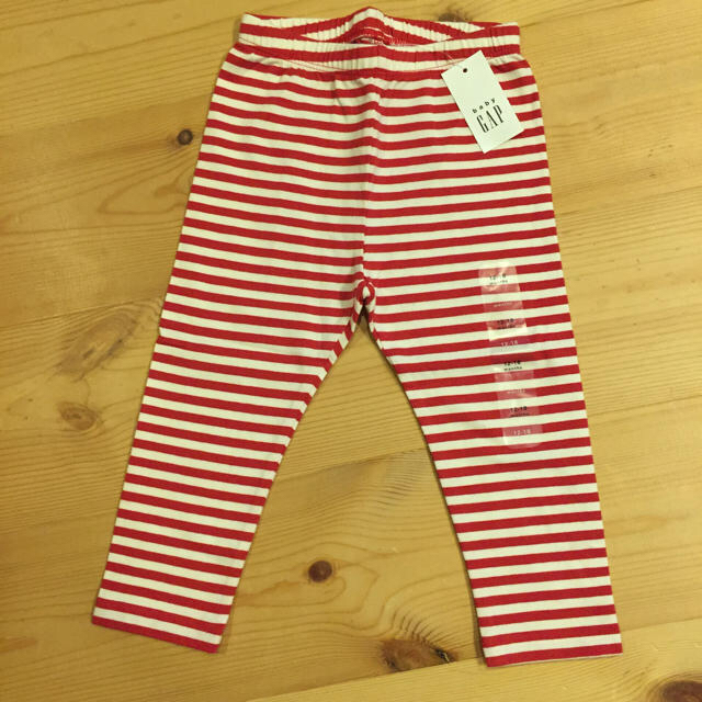 babyGAP(ベビーギャップ)の新品 baby GAP ボーダー レギンス 80 キッズ/ベビー/マタニティのベビー服(~85cm)(パンツ)の商品写真