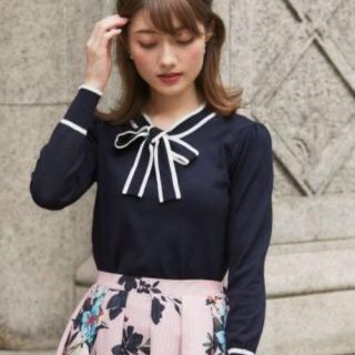 トッコ(tocco)の新品タグ付き☆トッコクローゼット バイカラーリボンニット(ニット/セーター)