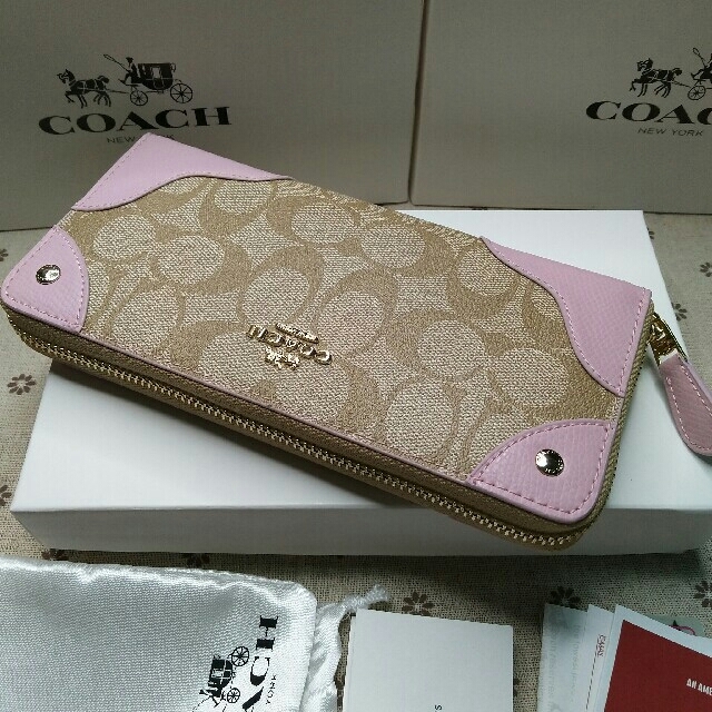 COACH - COACHコーチ長財布 アウトレット品 新品、未使用 F53780 ピンクの通販 by が's shop｜コーチならラクマ