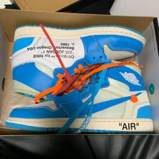 ナイキ(NIKE)のnike off white jordan 1 unc 28cm(スニーカー)