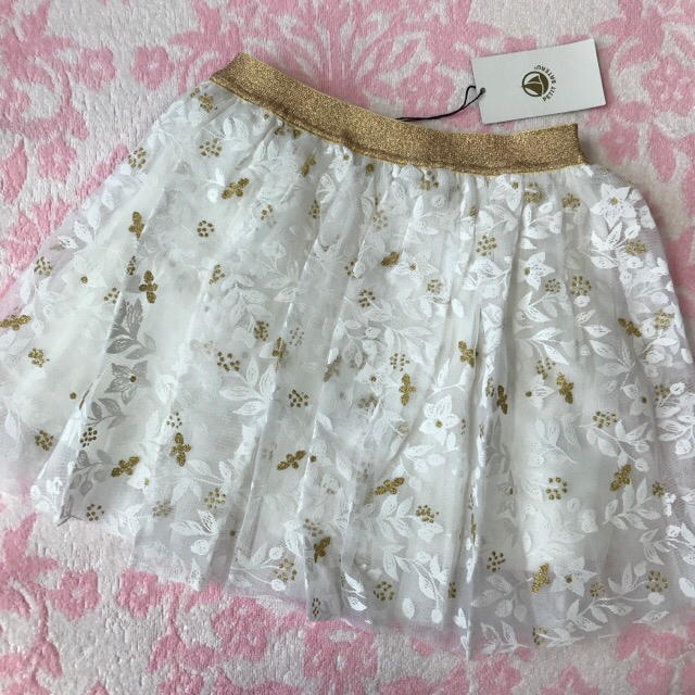 PETIT BATEAU(プチバトー)の☆SALE☆ 新品 プチバトー♡ プリントチュールスカート 5ans 110cm キッズ/ベビー/マタニティのキッズ服女の子用(90cm~)(スカート)の商品写真