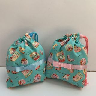 ハンドメイド コップ袋 2つセット(外出用品)