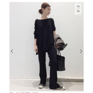 アパルトモンドゥーズィエムクラス(L'Appartement DEUXIEME CLASSE)の新品 KNIT PANTS  ブラック 36(その他)