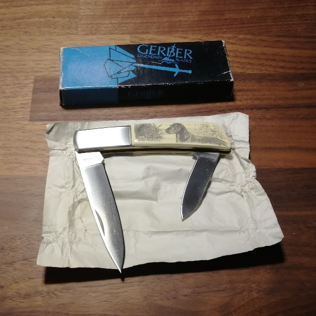 Gerber(ガーバー)のSilver knight 250B hunting Dog GERBER インテリア/住まい/日用品のインテリア/住まい/日用品 その他(その他)の商品写真