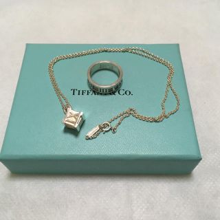 ティファニー(Tiffany & Co.)のティファニー アトラス リング＃10 & キューブネックレス(リング(指輪))