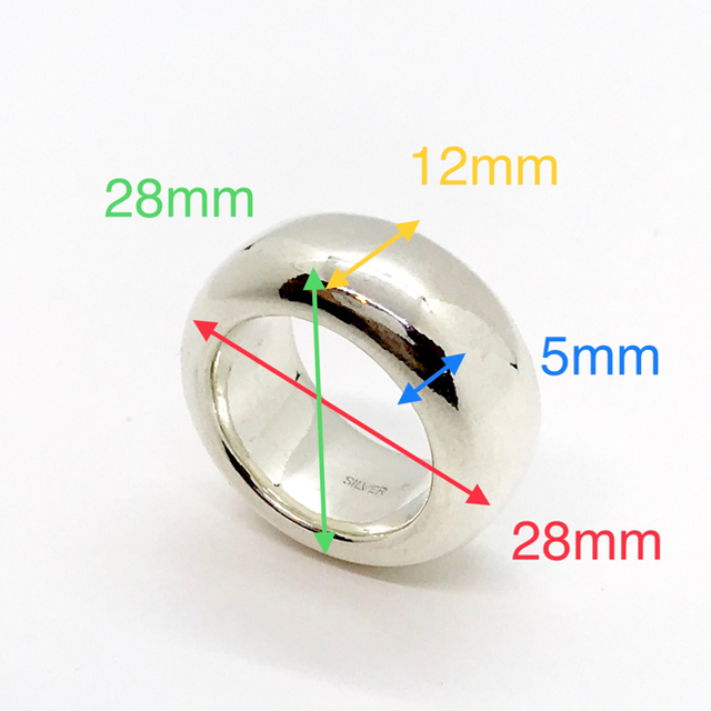 レディース メンズ ハーフ ラウンド リング シルバー 無垢 銀 甲丸 指輪 メンズのアクセサリー(リング(指輪))の商品写真