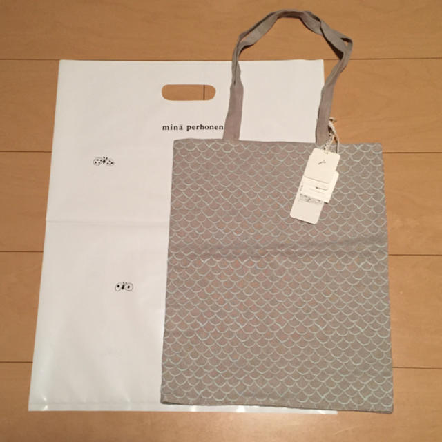 mina perhonen - 新品タグ付★ ミナペルホネン マーメイド バッグ ＊グレー×薄水色