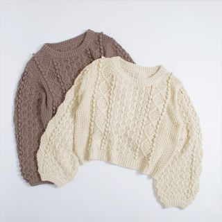 クリスプ(Crisp)のCrisp aran knit  white(ニット/セーター)