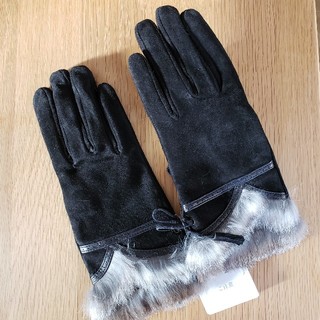 パサージュミニョン(passage mignon)の新品　ラビットファー革手袋(手袋)