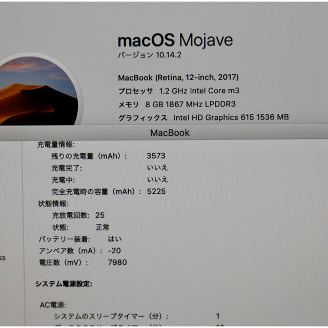 MacBook 12 2017 m3 8GB 256GB スペースグレイ