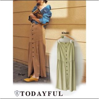 トゥデイフル(TODAYFUL)の専用☆todayful  ヘムフレアスカート(ロングスカート)