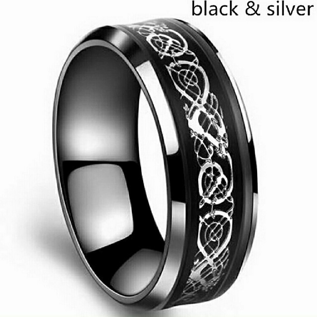 Blackstainless シルバー龍紋RING メンズのアクセサリー(リング(指輪))の商品写真