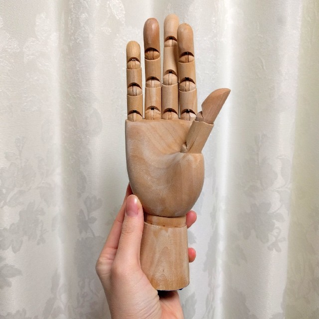 WOODEN HAND モデルハンド 美術 モチーフ エンタメ/ホビーの美術品/アンティーク(彫刻/オブジェ)の商品写真