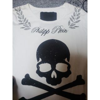 アイ(i)の♥PHILIPP  PLEIN  ロングTシャツ　ホワイト(Tシャツ/カットソー(半袖/袖なし))