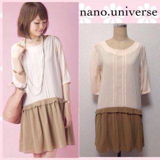 ナノユニバース(nano・universe)のナノユニバース♡春夏向け♡ペプラムワンピ(ミニワンピース)