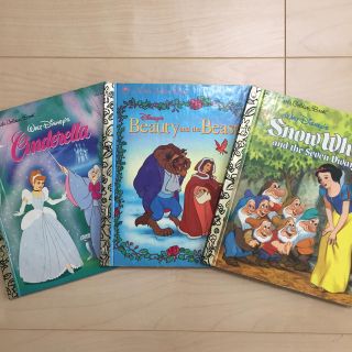 ディズニー(Disney)のDisney 絵本3冊セット シンデレラ 美女と野獣 白雪姫(洋書)