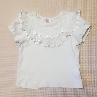 シャーリーテンプル(Shirley Temple)のシャーリーテンプル　レースリボン🎀カットソー　100(Tシャツ/カットソー)