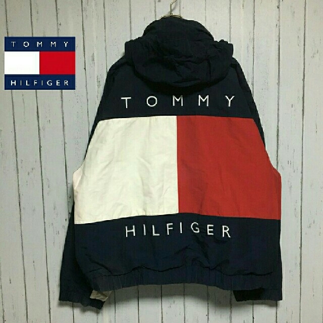 Tommy hilfiger ナイロンジャケット ビッグフラッグ リバーシブル