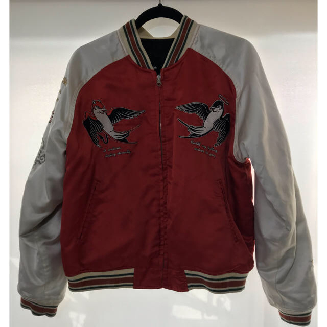 ピークドイエロースカジャン 赤 メンズのジャケット/アウター(スカジャン)の商品写真
