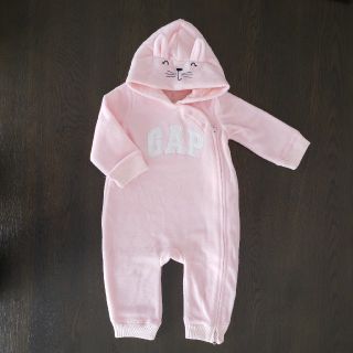 ベビーギャップ(babyGAP)のセール【新品】babyGAP　うさぎ　ボディオール　ピンク　アウター　70㎝(カバーオール)