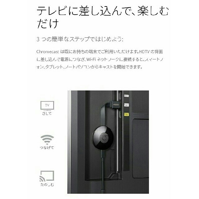 クロームキャスト スマホ/家電/カメラのテレビ/映像機器(映像用ケーブル)の商品写真