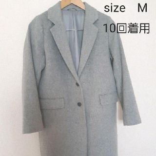 ジーユー(GU)のゆきだるま様専用！GU ウールブレンドチェスターコート　グレー　M(チェスターコート)