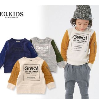 エフオーキッズ(F.O.KIDS)のトレーナー 長袖 エフオーキッズ  110 MA-1 ジュニア トップス 子供服(Tシャツ/カットソー)