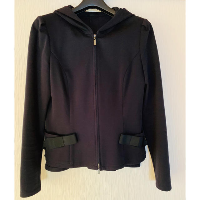 Reneルネ パーカー グログランリボン ネイビー 34 レディース トップス