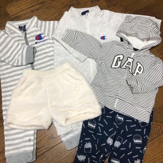 ベビーギャップ(babyGAP)のロンパース パーカー 60 70 男の子 ベビー服(ロンパース)