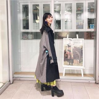 fur fur - FURFUR スイッチングステンカラーコートの通販 by * ੈ