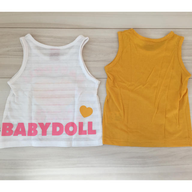 BABYDOLL(ベビードール)のBABYDOLLタンクトップ２枚セット キッズ/ベビー/マタニティのベビー服(~85cm)(Ｔシャツ)の商品写真