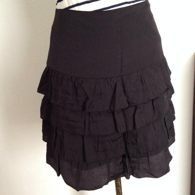 Rope' Picnic(ロペピクニック)のブラック♡ティアードスカート レディースのスカート(ミニスカート)の商品写真