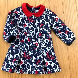 プチバトー(PETIT BATEAU)の《美品》プチバトー。花柄ワンピース(ワンピース)