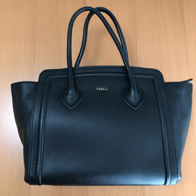 【FURLA フルラ】トートバッグ 鞄 ハンド ブラック 黒 カレッジ