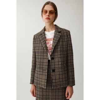 マウジー(moussy)のMOUSSY 新品 チェックJK ベージュ 18 AW(テーラードジャケット)