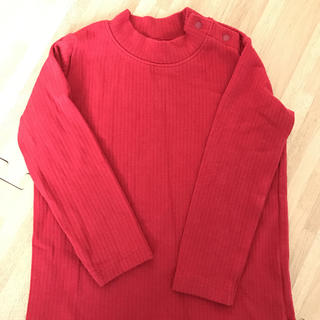 ユニクロ(UNIQLO)のユニクロ 90 赤 タートルネック (Tシャツ/カットソー)